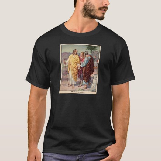 De wandeling naar emmaus t-shirt (Voorkant)