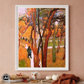 De wandeling: vallende bladeren door Vincent van G Poster