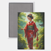 De wandeling van de kimono magneet (Voorkant / Achterkant)