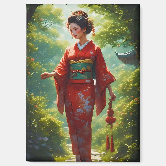 De wandeling van de kimono magneet (Voorkant)