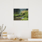 De Wandelvijver met Maanbrug Poster (Keuken)