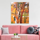 De Wandelweg: Vallende bladeren door Vincent van G Canvas Afdruk (Insitu (Woonkamer))