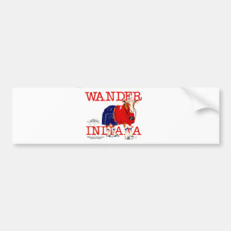 De Wander Indiana Cow Bumpersticker