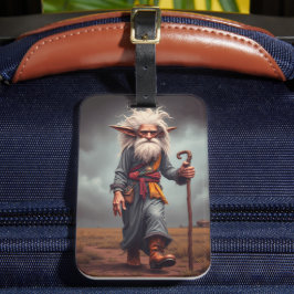 De Wandering Elf Wizard Bagagelabel