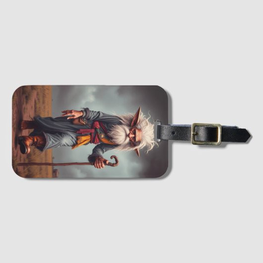 De Wandering Elf Wizard Bagagelabel (Voorkant (horizontaal))