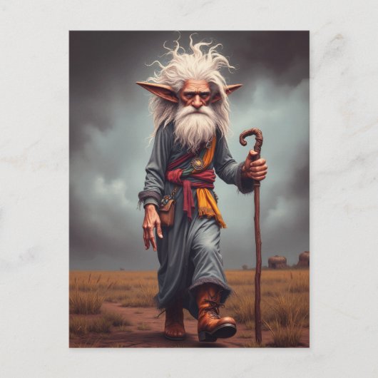 De Wandering Elf Wizard Briefkaart (Voorkant)