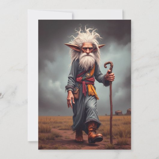 De Wandering Elf Wizard Kaart (Achterkant)