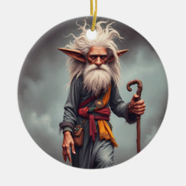 De Wandering Elf Wizard Keramisch Ornament
