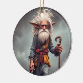 De Wandering Elf Wizard Keramisch Ornament (Links)