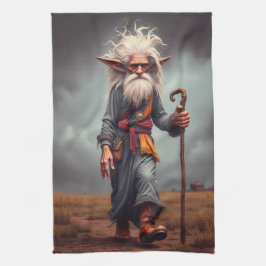De Wandering Elf Wizard Theedoek