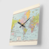 De wandklok van de Wereldkaart (Hoek)