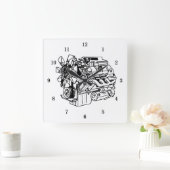 De wandklok van het mechanisme van de zeer wolkenm (Huis)