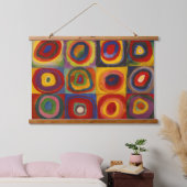 De wandtapijten van Kandinsky's pleinen Hangend Wandkleed (Slaapkamer)