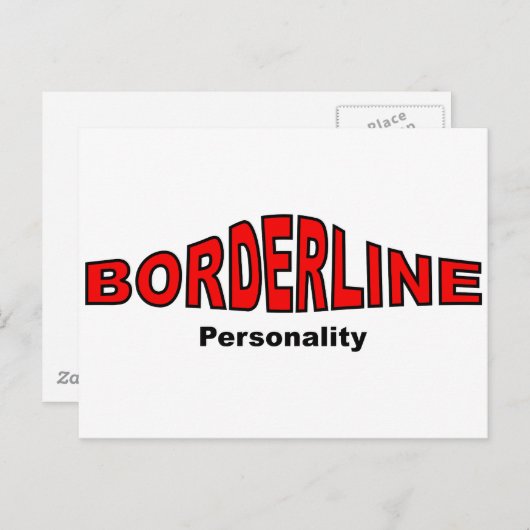 De Wanorde van de Persoonlijkheid van de grens Briefkaart (Voorkant / Achterkant)