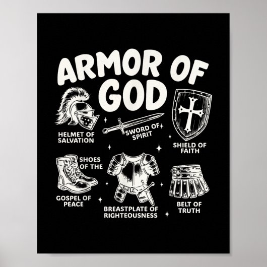 De wapenrusting van God Christelijk Battle Gear Bi Poster (Voorkant)