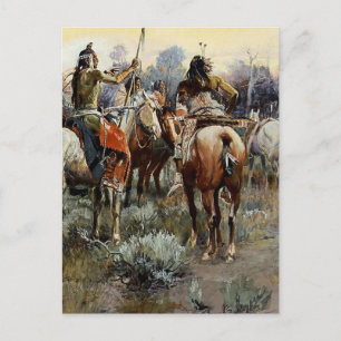 “De Wapenstilstand” Westerse kunst van Charles M R Briefkaart