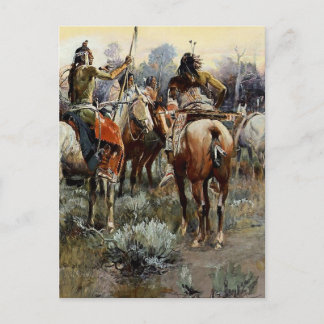 “De Wapenstilstand” Westerse kunst van Charles M R Briefkaart