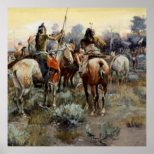 “De Wapenstilstand” Westerse kunst van Charles M R Poster (Voorkant)