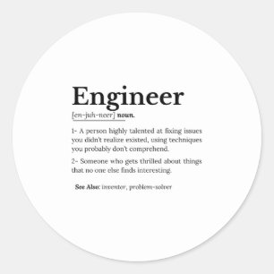 De ware betekenis van een ingenieur ronde sticker