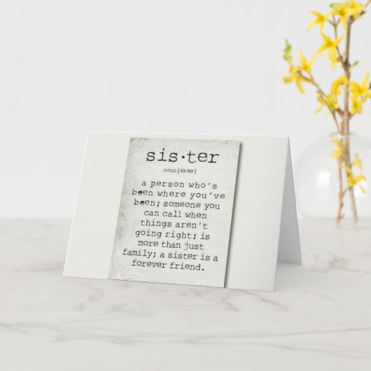 DE WARE BETEKENIS VAN "ZUSTER" VOOR ONS OP UW VERJ KAART (Gele Bloem)