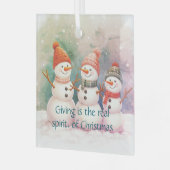 De ware geest van Kerstmis  Glas Ornament (Voorkant links)