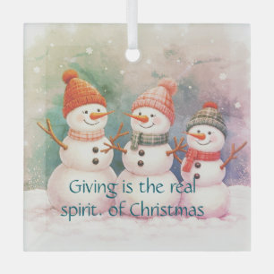 De ware geest van Kerstmis  Glas Ornament