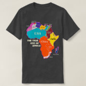 De ware grootte van Afrika T-shirt (Design voorkant)