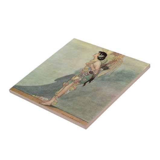 “De ware minnaar” van Charles Robinson Tegeltje (Zijkant)