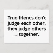 De ware vrienden doen elkaar niet, ze beoordelen a briefkaart (Voorkant)