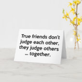 De ware vrienden doen elkaar niet, ze beoordelen a kaart (Gele Bloem)