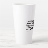 De ware vrienden maken elkaar niet uit, ze beoorde latte mok (Voorkant)