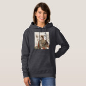 "De Ware Zal Komen" Japanse Kat Kunst Hoodie (Voorkant volledig)
