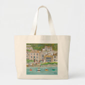 De Warf in Mousehole Grote Tote Bag (Voorkant)