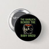 De Warlock achter het Halloween kostuum Ronde Button 5,7 Cm (Voorkant /achterkant)