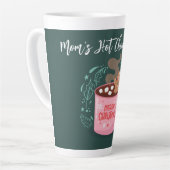 De warme chocolademelk van mama latte mok (Linkerhoek)