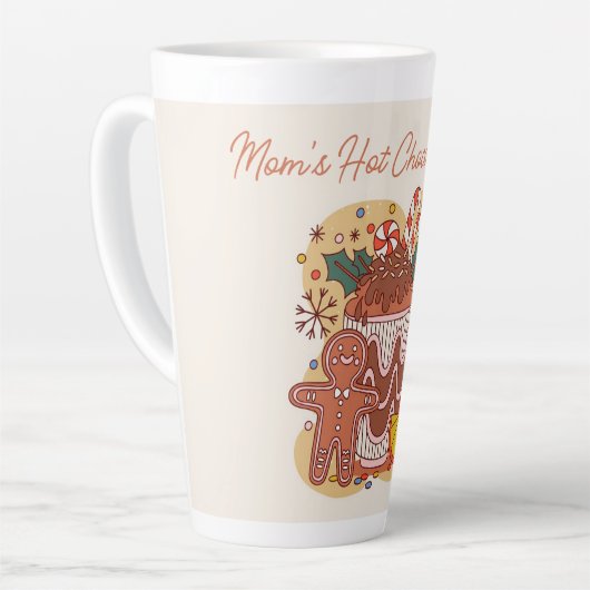 De warme chocolademelk van mama latte mok (Linkerhoek)