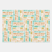 De warme kerstman! HO! HO! Kerstgroet Inpakpapier Vel (Voorkant 2)