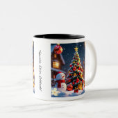 De warme omhelzing van de winter tweekleurige koffiemok (Voorkant rechts)