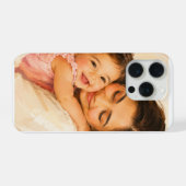 De warme omhelzing van een moeder iPhone hoesje (Achterkant horizontaal)