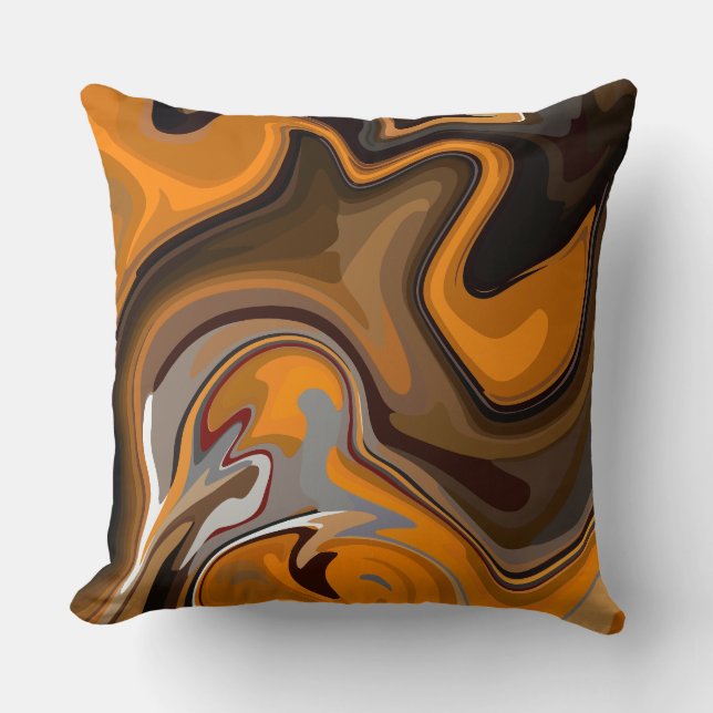 De warme stromen van abstracte expressie  kussen (Voorkant)