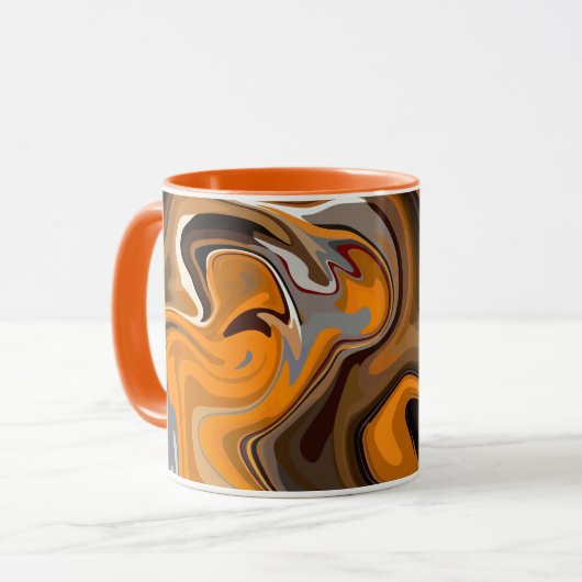 De warme stromen van Abstracte expressie Mok (Voorkant links)