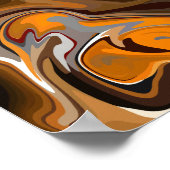 De warme stromen van abstracte expressie poster (Hoek)