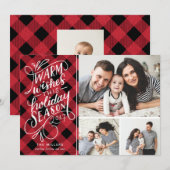 De warme Wensen Deze Hand van Vakantie voorzagen Feestdagenkaart (Voorkant / Achterkant)