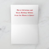 De "warme Wensen van de Vakantie " Feestdagen Kaart (Binnen)