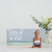 De warme Wensen van de Vakantie | Groet van de Feestdagenkaart (Staand voorkant)