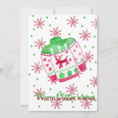 De warme Winter wenst de Sweater van Kerstmis Kaart (Voorkant)