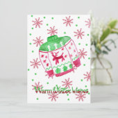 De warme Winter wenst de Sweater van Kerstmis Kaart (Staand voorkant)