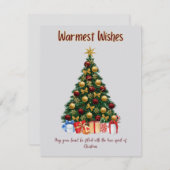 De warmste wensen dit kerstseizoen feestdagenkaart (Voorkant / Achterkant)