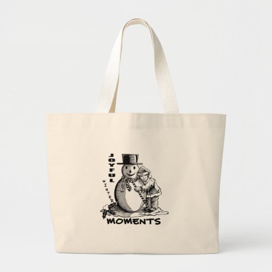 "De warmte en vreugde van de winter" Grote Tote Bag (Voorkant)