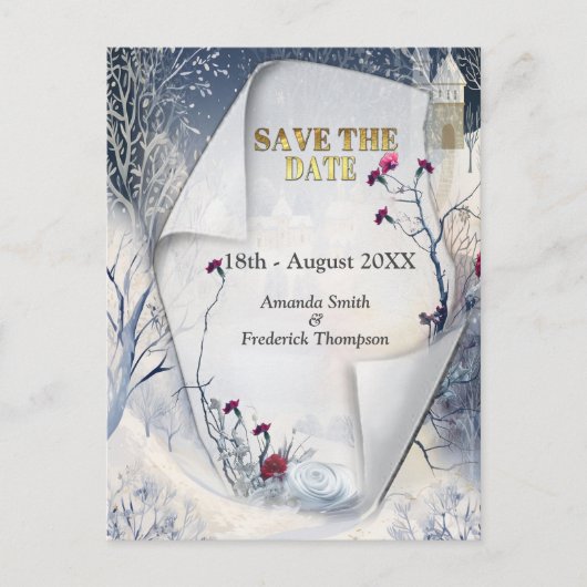 De warmte van de zon in de winter aankondigingskaart (Voorkant)